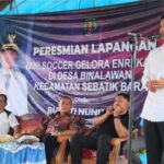 Bupati Nunukan Resmikan Lapangan Mini Soccer Pertama di Sebatik