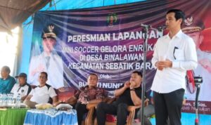Bupati Nunukan Resmikan Lapangan Mini Soccer Pertama di Sebatik
